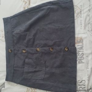 Casual Gray Mini Skirt